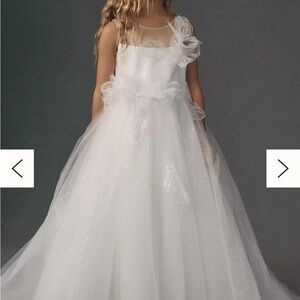 Flower Girl, White Tulle Dress